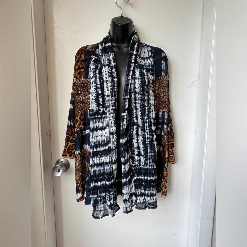 Alberto Makali abtract leopard print Cardigan size S